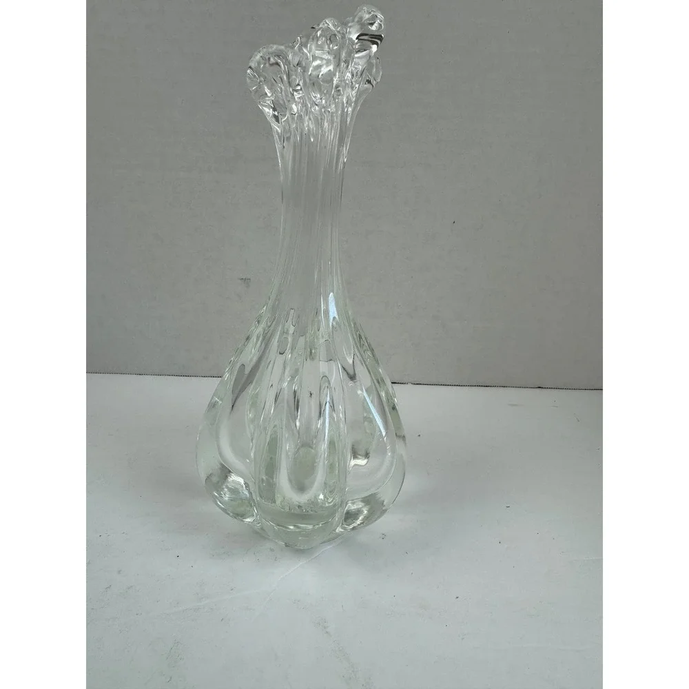VTG Art Vannes France? Crystal Giraffe Head Vase 7.5